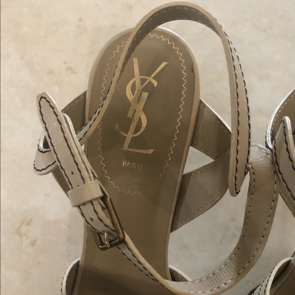 Authentic YSL sandals. High heels platform size 39 1/2 - Picture 6 of 8